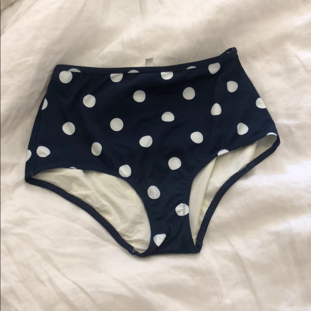 Solid and striped bikini bottom